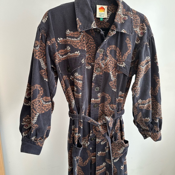 FARM RIO Leopard Print Cotton Jumpsuit XS - Picture 6 of 14
